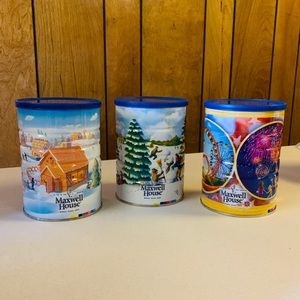 3 Maxwell House coffee cans collection